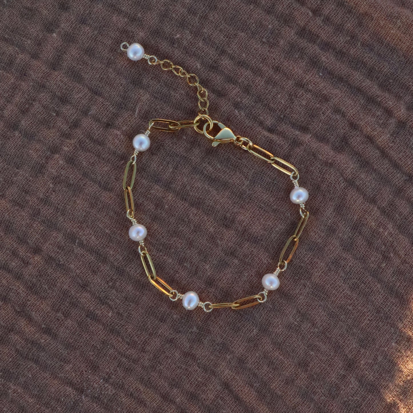 Tybee Pearl Chain Bracelet