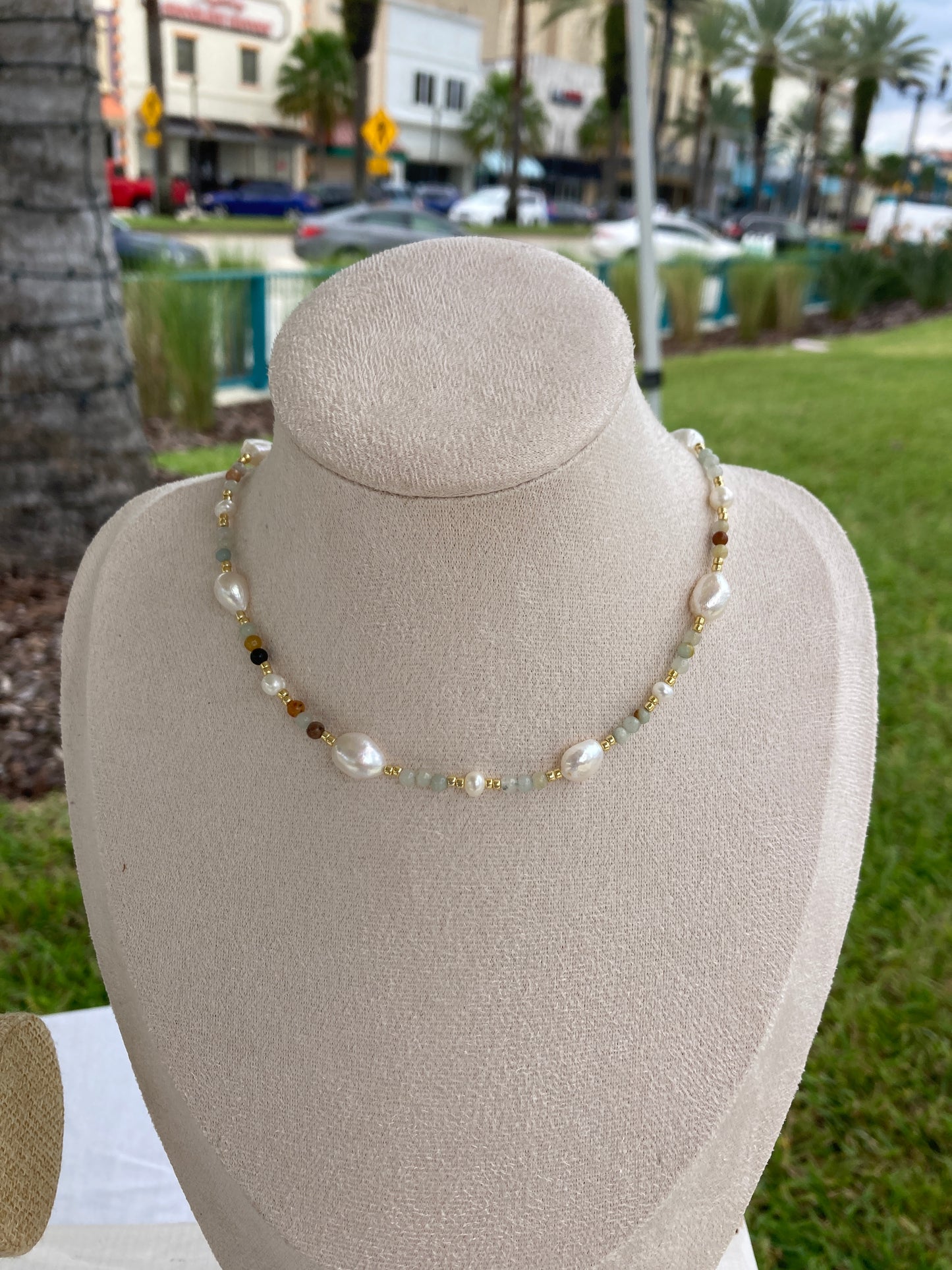 Largo Pearl Beaded Necklace