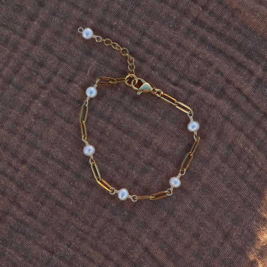 Tybee Pearl Chain Bracelet