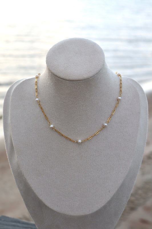 Tybee Pearl Chain Necklace