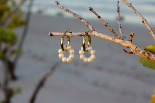Portsmouth Pearl Hoop Earrings
